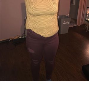 American Eagle Burgundy Jeans Size 14